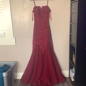 Burgundy Mermaid Dress